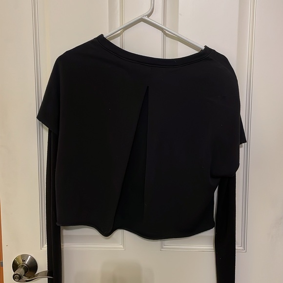 Alo Yoga Black cropped sweatshirt - Picture 5 of 7